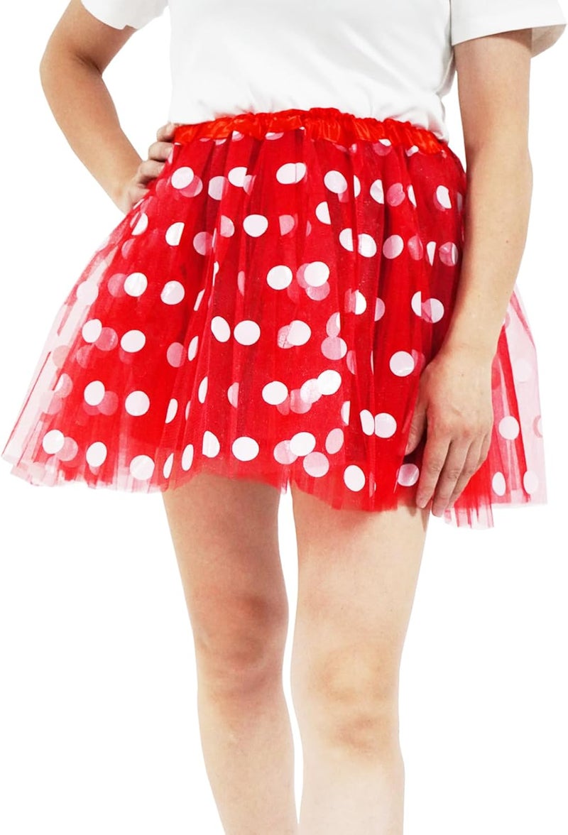 DMLBC Adult Women Polka Dots Tutu Skirt Teens Ballet Tulle Tutu Dress-Up Birthday Christmas Tutu Costume for Women - Image 4